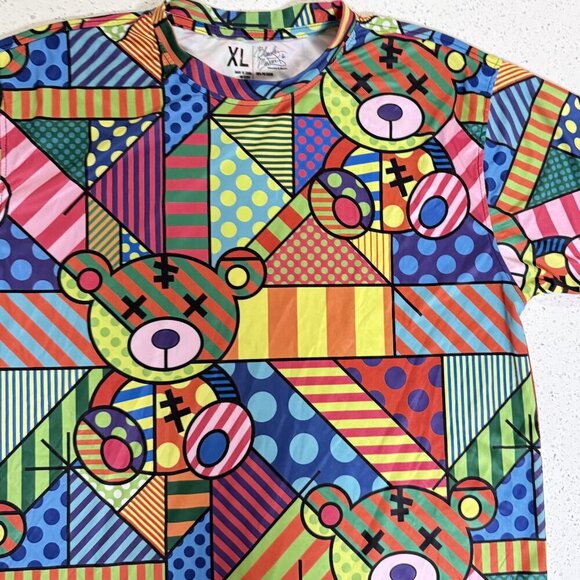 Bleecker & Mercer Mens T-Shirt SZ XL Colorful Graphic Tee Bears - Picture 3 of 5